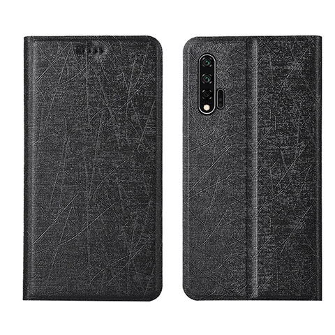 Funda de Cuero Cartera con Soporte Carcasa T04 para Huawei Nova 6 Negro