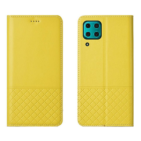 Funda de Cuero Cartera con Soporte Carcasa T04 para Huawei Nova 6 SE Amarillo