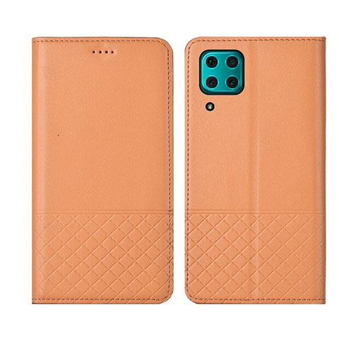 Funda de Cuero Cartera con Soporte Carcasa T04 para Huawei Nova 6 SE Naranja