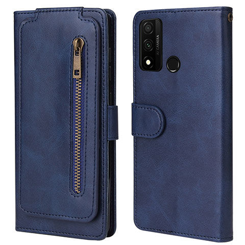 Funda de Cuero Cartera con Soporte Carcasa T04 para Huawei P Smart (2020) Azul