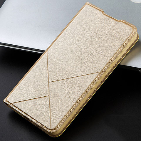 Funda de Cuero Cartera con Soporte Carcasa T04 para Huawei P30 Oro