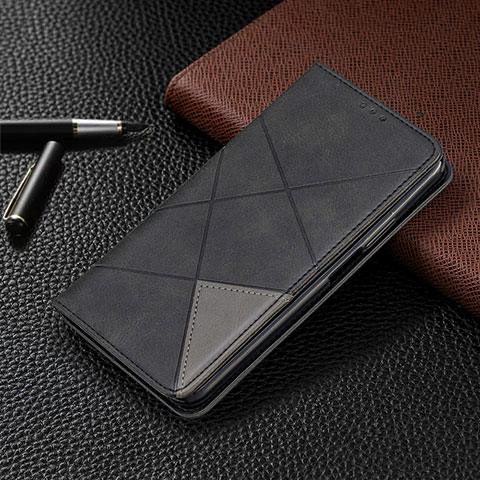 Funda de Cuero Cartera con Soporte Carcasa T04 para Oppo Find X2 Pro Negro