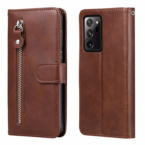 Funda de Cuero Cartera con Soporte Carcasa T04 para Samsung Galaxy Note 20 Ultra 5G Marron