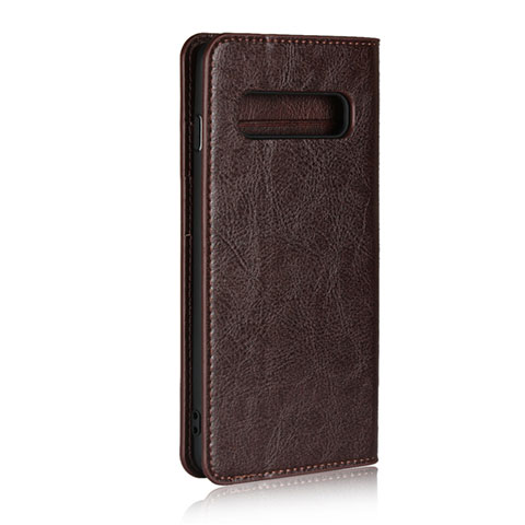 Funda de Cuero Cartera con Soporte Carcasa T04 para Samsung Galaxy S10 5G Marron