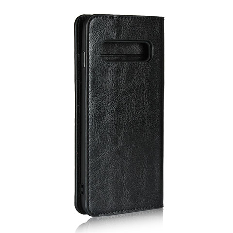 Funda de Cuero Cartera con Soporte Carcasa T04 para Samsung Galaxy S10 Negro