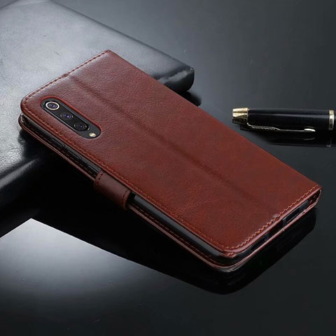 Funda de Cuero Cartera con Soporte Carcasa T04 para Xiaomi Mi A3 Marron