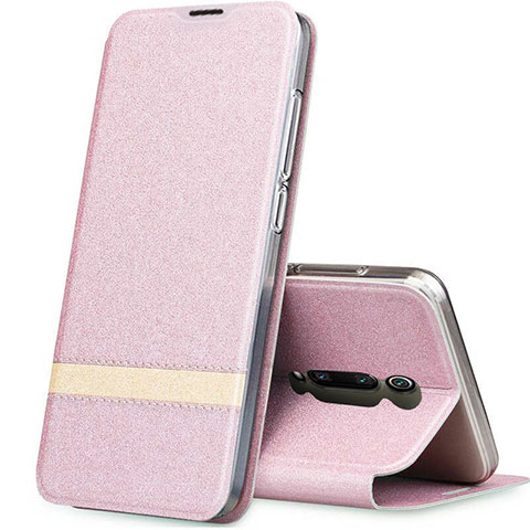 Funda de Cuero Cartera con Soporte Carcasa T04 para Xiaomi Redmi K20 Pro Oro Rosa