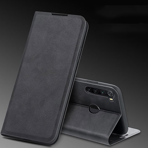 Funda de Cuero Cartera con Soporte Carcasa T04 para Xiaomi Redmi Note 8 (2021) Negro