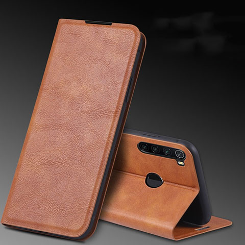 Funda de Cuero Cartera con Soporte Carcasa T04 para Xiaomi Redmi Note 8T Naranja