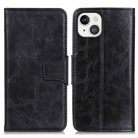 Funda de Cuero Cartera con Soporte Carcasa T05 para Apple iPhone 13 Negro