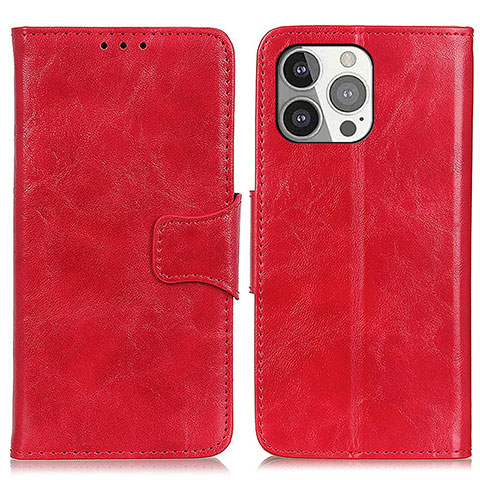 Funda de Cuero Cartera con Soporte Carcasa T05 para Apple iPhone 14 Pro Max Rojo