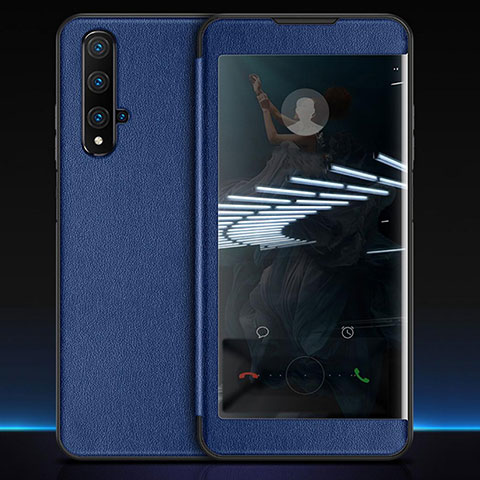 Funda de Cuero Cartera con Soporte Carcasa T05 para Huawei Honor 20S Azul