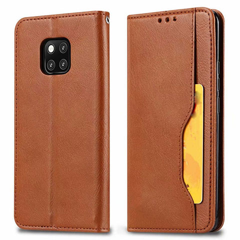 Funda de Cuero Cartera con Soporte Carcasa T05 para Huawei Mate 20 Pro Naranja