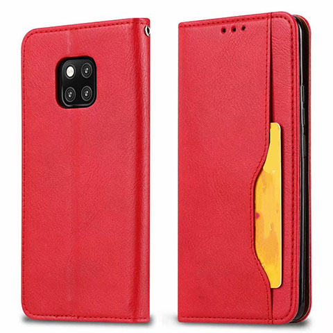 Funda de Cuero Cartera con Soporte Carcasa T05 para Huawei Mate 20 Pro Rojo