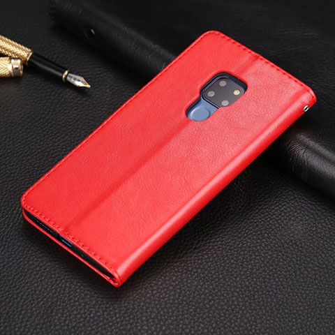 Funda de Cuero Cartera con Soporte Carcasa T05 para Huawei Mate 20 X 5G Rojo