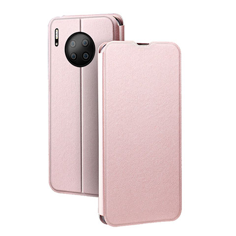 Funda de Cuero Cartera con Soporte Carcasa T05 para Huawei Mate 30 Pro 5G Oro Rosa