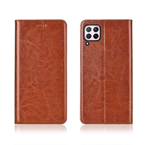 Funda de Cuero Cartera con Soporte Carcasa T05 para Huawei Nova 6 SE Naranja