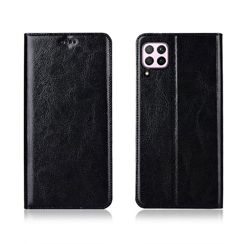 Funda de Cuero Cartera con Soporte Carcasa T05 para Huawei Nova 6 SE Negro