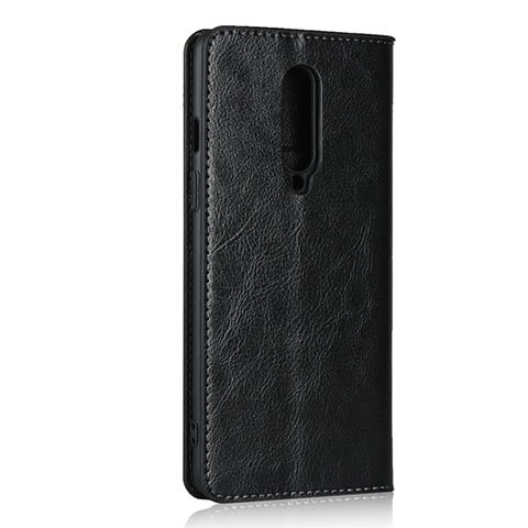 Funda de Cuero Cartera con Soporte Carcasa T05 para OnePlus 8 Negro