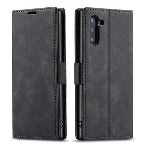 Funda de Cuero Cartera con Soporte Carcasa T05 para Samsung Galaxy Note 10 Negro