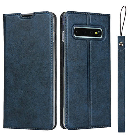 Funda de Cuero Cartera con Soporte Carcasa T05 para Samsung Galaxy S10 5G Azul