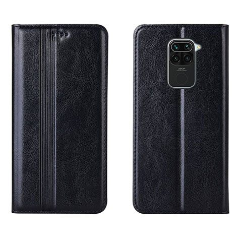 Funda de Cuero Cartera con Soporte Carcasa T05 para Xiaomi Redmi 10X 4G Negro