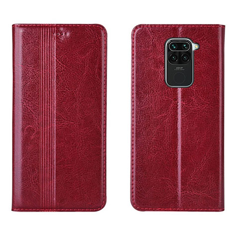 Funda de Cuero Cartera con Soporte Carcasa T05 para Xiaomi Redmi 10X 4G Rojo