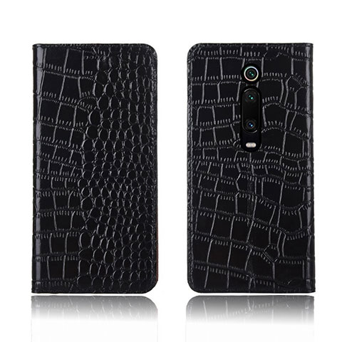 Funda de Cuero Cartera con Soporte Carcasa T05 para Xiaomi Redmi K20 Negro