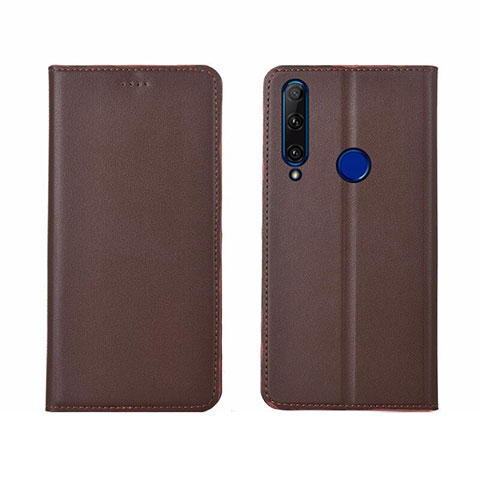 Funda de Cuero Cartera con Soporte Carcasa T06 para Huawei Honor 20 Lite Marron