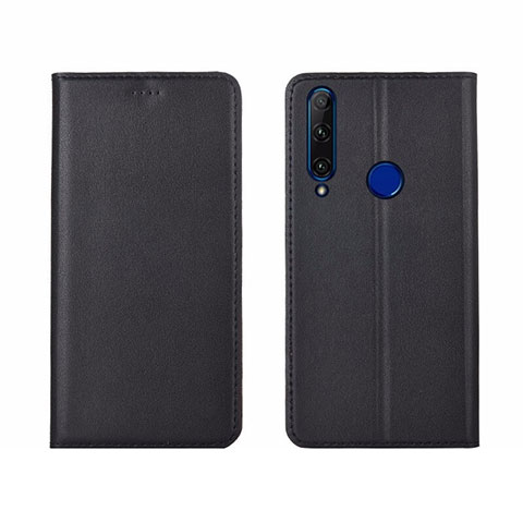 Funda de Cuero Cartera con Soporte Carcasa T06 para Huawei Honor 20 Lite Negro