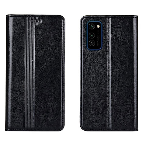 Funda de Cuero Cartera con Soporte Carcasa T06 para Huawei Honor V30 Pro 5G Negro