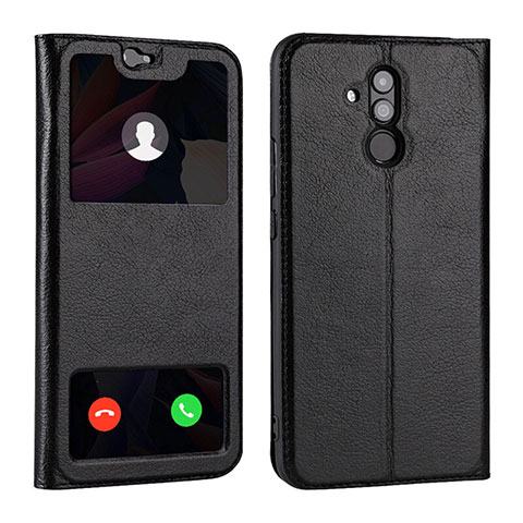 Funda de Cuero Cartera con Soporte Carcasa T06 para Huawei Mate 20 Lite Negro