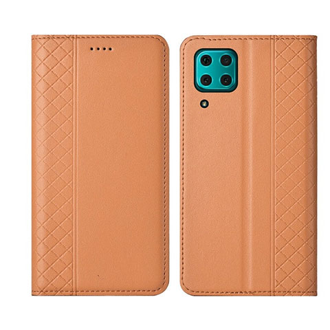 Funda de Cuero Cartera con Soporte Carcasa T06 para Huawei Nova 6 SE Naranja