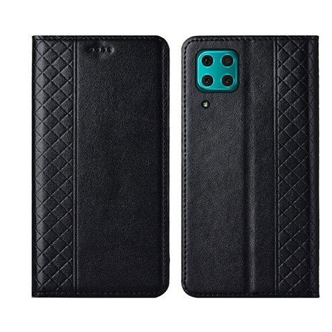 Funda de Cuero Cartera con Soporte Carcasa T06 para Huawei Nova 6 SE Negro