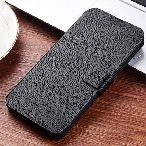 Funda de Cuero Cartera con Soporte Carcasa T06 para Huawei P30 Lite New Edition Negro