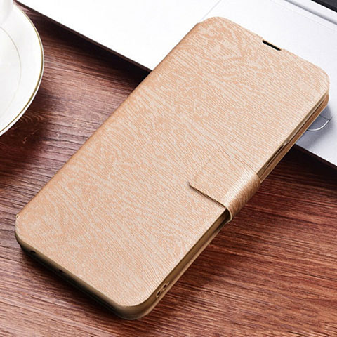 Funda de Cuero Cartera con Soporte Carcasa T06 para Huawei P30 Lite Oro