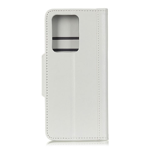 Funda de Cuero Cartera con Soporte Carcasa T06 para Huawei P40 Pro+ Plus Blanco