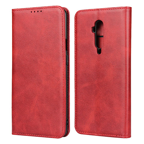 Funda de Cuero Cartera con Soporte Carcasa T06 para OnePlus 7T Pro Rojo