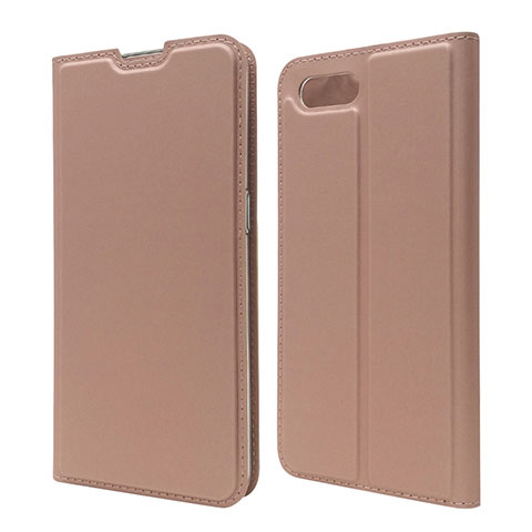 Funda de Cuero Cartera con Soporte Carcasa T06 para Oppo K1 Oro Rosa