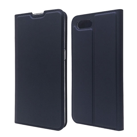 Funda de Cuero Cartera con Soporte Carcasa T06 para Oppo R17 Neo Azul