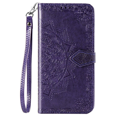 Funda de Cuero Cartera con Soporte Carcasa T06 para Xiaomi Mi 10 Morado