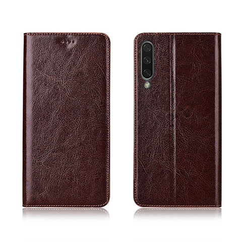 Funda de Cuero Cartera con Soporte Carcasa T06 para Xiaomi Mi A3 Marron