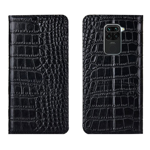 Funda de Cuero Cartera con Soporte Carcasa T06 para Xiaomi Redmi 10X 4G Negro