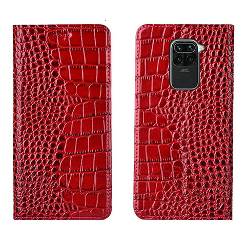 Funda de Cuero Cartera con Soporte Carcasa T06 para Xiaomi Redmi 10X 4G Rojo