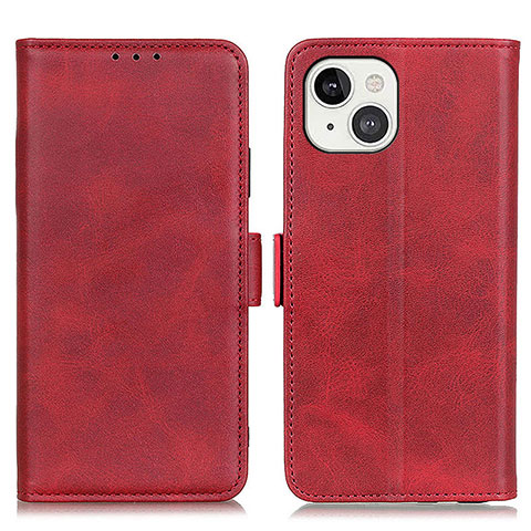 Funda de Cuero Cartera con Soporte Carcasa T07 para Apple iPhone 13 Mini Rojo