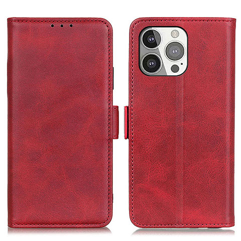 Funda de Cuero Cartera con Soporte Carcasa T07 para Apple iPhone 13 Pro Rojo