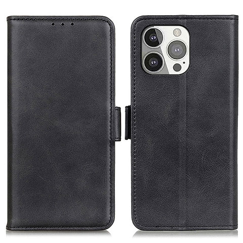 Funda de Cuero Cartera con Soporte Carcasa T07 para Apple iPhone 14 Pro Negro