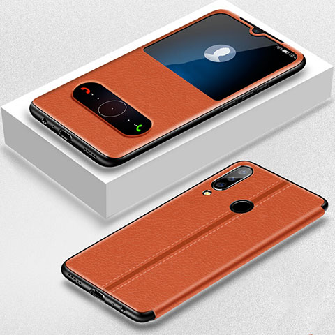 Funda de Cuero Cartera con Soporte Carcasa T07 para Huawei Honor 20i Naranja