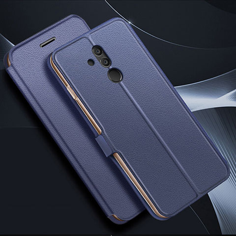 Funda de Cuero Cartera con Soporte Carcasa T07 para Huawei Mate 20 Lite Azul