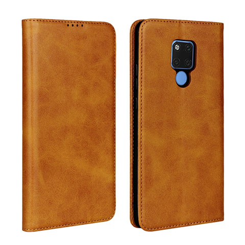 Funda de Cuero Cartera con Soporte Carcasa T07 para Huawei Mate 20 X 5G Naranja